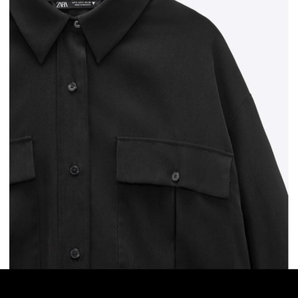ZARA Cropped Dress Shirt XXL - Picture 5 of 5